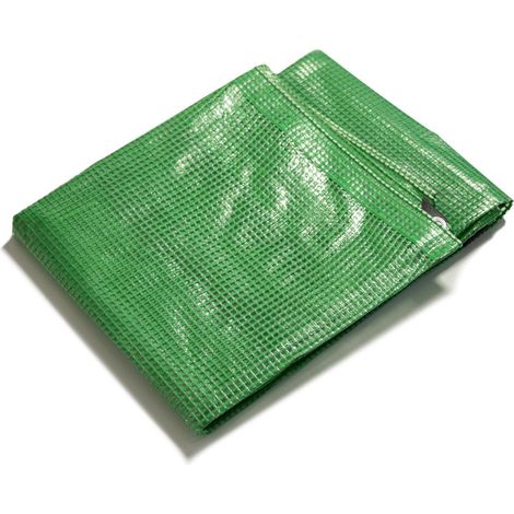 Bâche de protection imperméable Leno 140 g/m² Vert / Transparent 6 x 10 m (1/5)