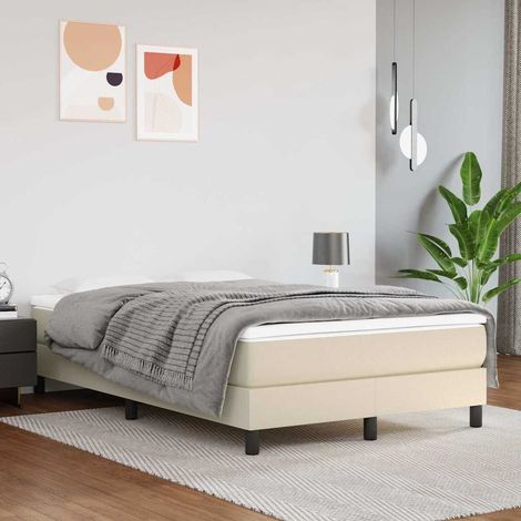 vidaXL Matelas de lit à ressorts ensachés fermeté moyenne Crème 120x200x20 cm (1/5)
