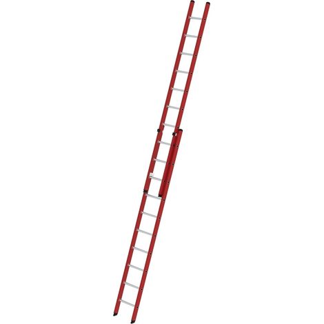 Günzburger Steigtechnik Echelle coulissante à échelons 2nombre de barreaux PRV/Alu sans traverse 2 x 10 barreaux - 035110 (1/4)