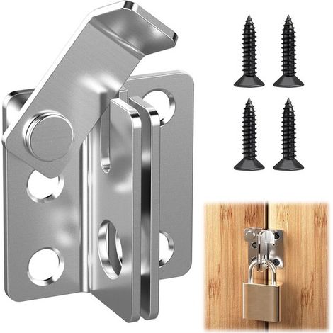 Türschlösser aus Edelstahl abschließbare Türschlösser kleine Türschlösser Kombi-Türschlösser mit Schlüssellochschrauben Fensterriegel geeignet silber (1/5)