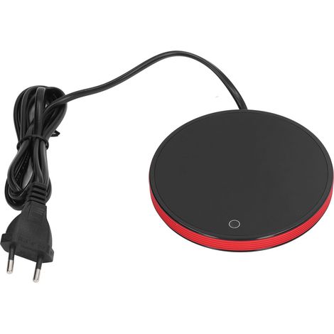Tasse chauffante en alliage d'aluminium 18W portable électrique pour café thé lait prise UE 220V rouge (1/5)