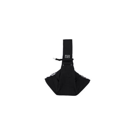Sac à dos de transport pour chien, noir, avec poche téléphone, en polyester. (1/5)