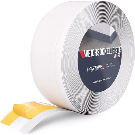 Plinthe souple autoadhésive PVC 32x23mm – Résistante à l'humidité et aux moisissures – Installation facile sans colle – Couleur cappuccino – Holzbrink