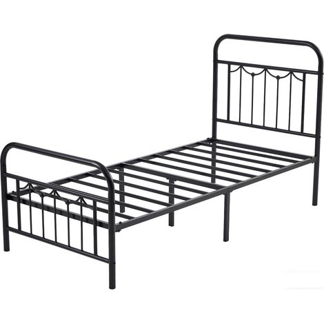Metal Bed Frame w/Headboard, Footboard, Slatted Bed Base&Underbed Storage Space FRANKIE SINGLE (1/5)