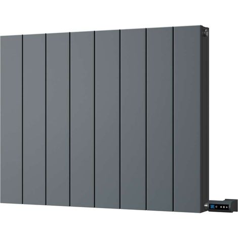 Thetford - Anthracite Horizontal Electric Radiator Double Panel H600mm x W748mm Smooth 600w Thermostatic WIFI