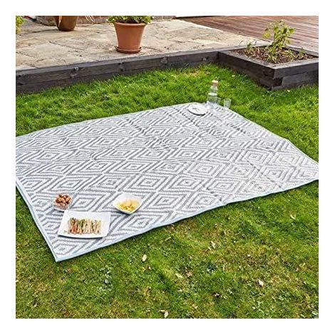 Picnic Beach Carry Rug Portable Travel Blanket Water Resistant Mat for Garden, Picnic, Beach, Camping, Indoor, Outdoor Folding Rug with Carry Handle Easy Clean (Adana - 90 x 180cm) (1/5)