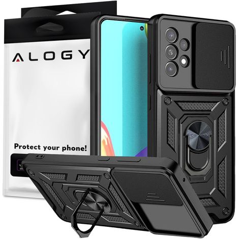Funda con soporte y anillo Alogy Camshield con cubierta para la cámara para Samsung Galaxy A73 / A73 5G (1/5)