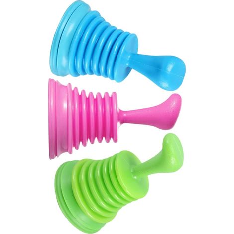 Juego de 3 ventosas para fregaderos de cocina y herramientas de limpieza de baño, color aleatorio.
