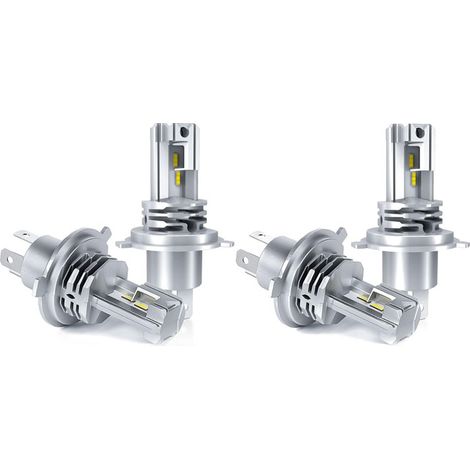 Ampoule H4 LED, 6500K Blanc pour Voiture de 12V-24V Hi/Lo Beam Kit d'ampoule Phare de Conversion. (4 Pcs) (1/5)