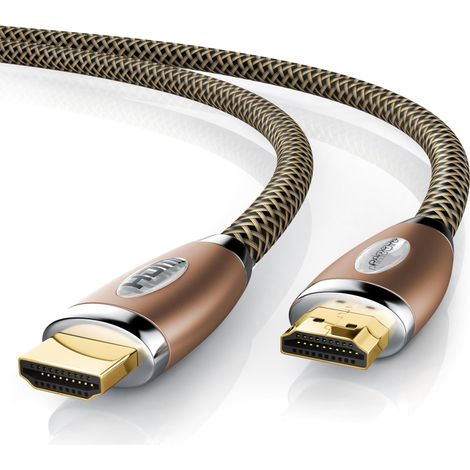 Primewire 8k HDMI-Kabel 2.1, 4k Ultra HD 2160p, 3D, Nylonummantelung, Vollmetall Stecker, HDMI Typ A - 1m (1/5)