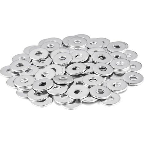 Rondelle piatte in rame – Confezione da 100 (M5, Ø15 mm × 1,2 mm di spessore) per la sigillatura di viti/dadi – Kit di tenuta per scarichi