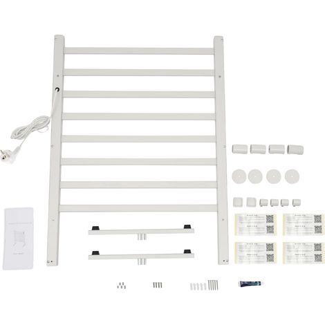 Chauffe-serviettes électrique, séchage rapide, design convivial, BLANC, 220V, UE (1/2)