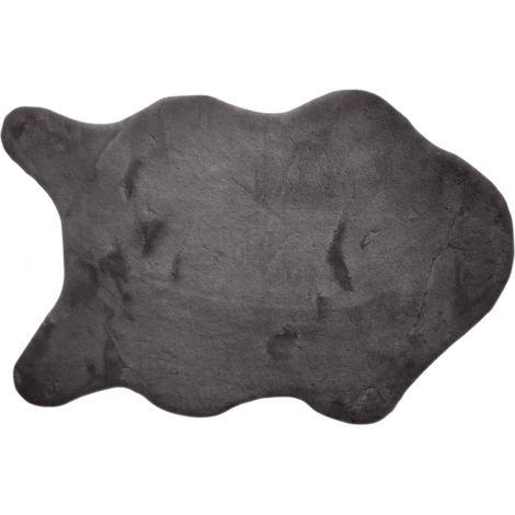 Tapis WOODLAND en fausse fourrure doublée suédine Peau de bête 60x90 cm (1/2)