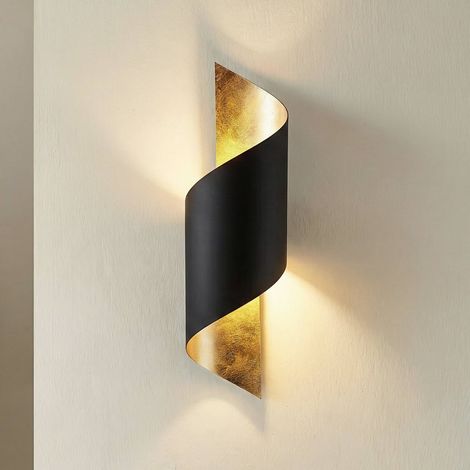 Lindby Lámpara de pared 'Vanni' en Negro Metal