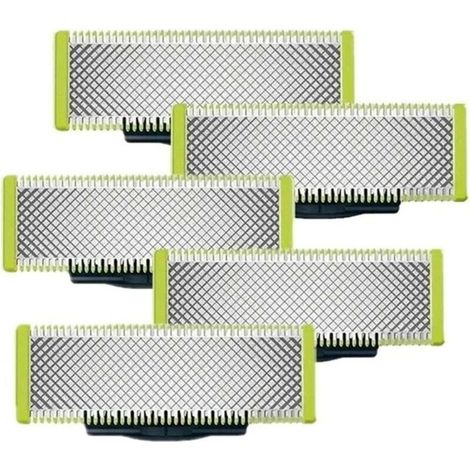 5er-Pack Ersatzklingen für OneBlade, passend für OneBlade-Elektrorasierer/-trimmer, robustes Edelstahlmaterial, zum Trimmen, Stylen und Rasieren, kompatibel mit OneBlade QP2520 QP2523 QP2530 QP6510 QP (1/5)