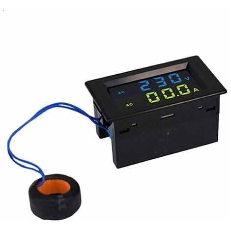 Voltímetro amperímetro LCD doble CA 80-500 V (1/5)