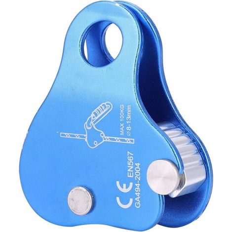 Kletterseilstopper, Kletterseil mit Bremse, Absturzsicherung, für Rettung, Abseilen, Einfachseil 10-12 mm (1/4)