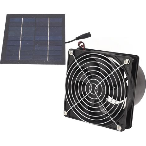 50-W-Solarventilator mit Panel, effiziente Wärmeableitung, 5–12-V-Luftabsaugung, Set für Gewächshaus und Dachboden (1/5)