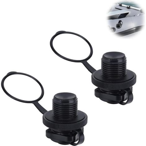 valves Boston, valves 2 en 1 en plastique robuste, fermeture étanche avec sangle de maintien pour un gonflage rapide, pièce de rechange pour kayaks, bateaux pneumatiques et annexes. (1/5)