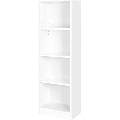 Scaffale libreria da ufficio per soggiorno 121,5 cm bianco 120000540