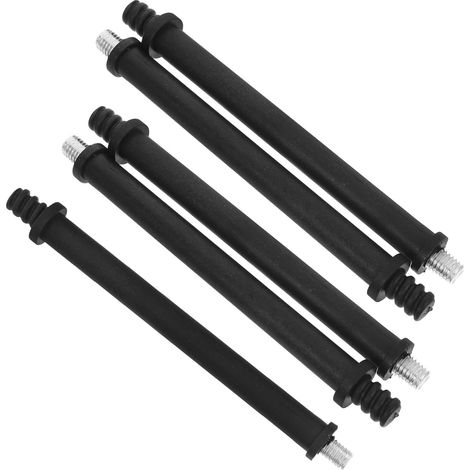 Toilet Brush Handle Rods M10 Thread 141 mm Pack of 5 Black (1/5)