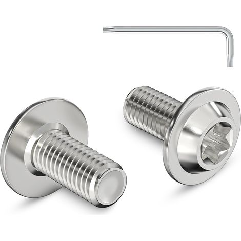 Lot de 20 vis à tête bombée M5 x 10 mm avec bride, vis M5 (1/5)