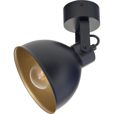 Faretto soffitto loft nero/oro regolabile E27 Mars Sigma
