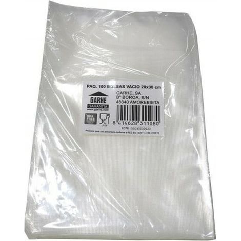 Paquet. 100 sacs gaufrés pour machine d'emballage 20x30cm 31268 garhe (1/2)
