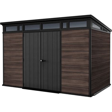 KETER Caseta de exterior Signature 11x7 - 342x218x226 cm y 7,4 m2 - Rosewood (1/4)