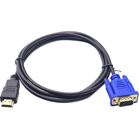 Câble convertisseur vidéo HDMI mâle vers VGA mâle, compatible avec « PC DVD 1080p HDTV-dx Ly FT » (1/5)
