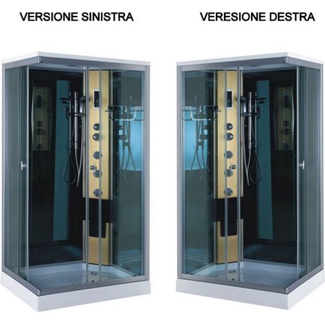 Bagno Italia Box idromassaggio 100x70 cm con doccia color oro versione sinistra (1/3)