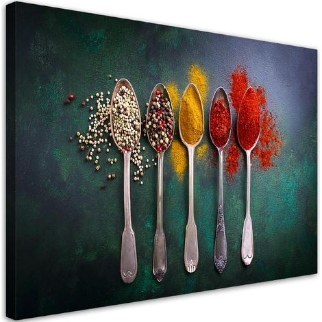 Tableau déco Herbes et épices pour la cuisine 90x60 (1/5)