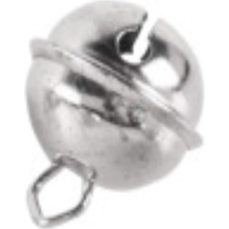 RAYHER - 4 PEZZI - CAMPANELLI SFERICI DECORATIVI DI METALLO 24MM - COLORE ARGENTO