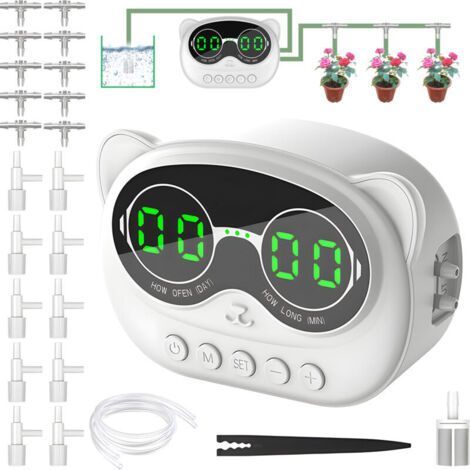 Smart Watering System, Automatic Drip Watering Kit for 10 Potted Plants with Smart Timer Irrigation Controller 1000ml/min High Flow (1/5)
