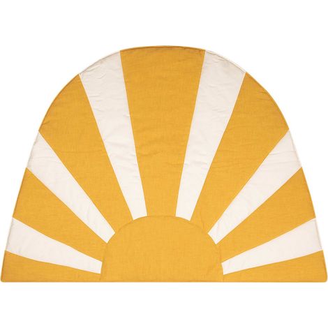 Tapis de sol soleil molletonné bébé enfant follow the sun - Beige, orange (1/5)
