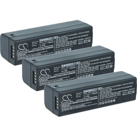 vhbw 3x Akku Ersatz für DJI HB01, HB01-522365 für Kamera (1100 mAh, 11,1 V, Li-Polymer) (1/5)