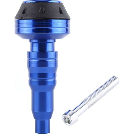 UPALDHOU Protecteur de Curseur de Cadre D'échappement en Alliage D'aluminium CNC pour Moto, pour la Prévention des Accidents, adapté aux Amateurs de Course et aux Coureurs à Vitesse Rapide (Blue) (1/4)