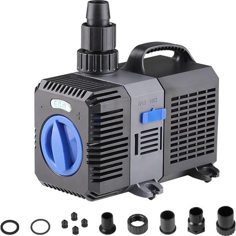 Bomba de filtración para estanque Super ECO, 3000 l/h, 10 W, para exteriores, de bajo consumo, para estanques de peces, ajustable, para fuentes, cascadas y estanques koi.