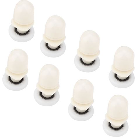 roulettes coulissantes en plastique durable pour porte de salle de bain en verre (25 mm) (1/5)
