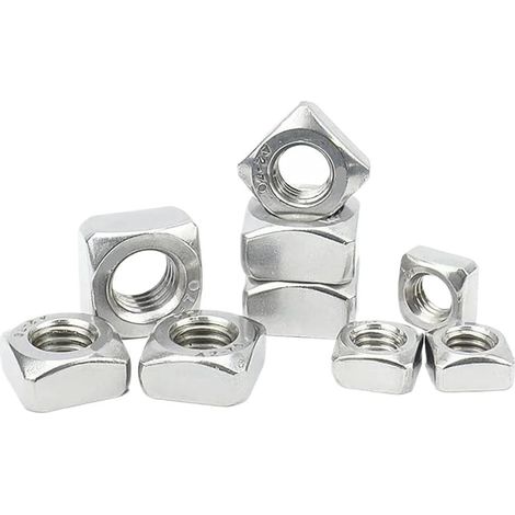 5 à 50 écrous carrés en acier inoxydable A2 M3 M4 M5 M6 M8 M10 M12 (1/5)