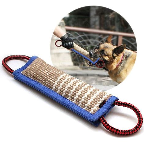 Hundespielzeug Biss-Dummy, 30 cm, 2 Griffe, aus Feuerwehrschlauchrohren - Dummy schwimmende Lernrolle - stabile Hundebiss-Dummy - (1/5)