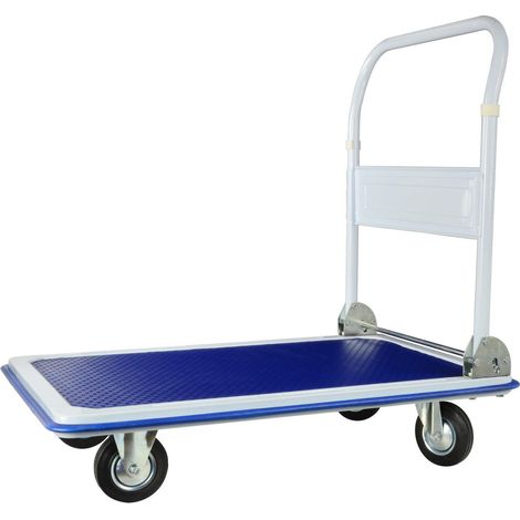 Chariot de manutention AWTOOLS à 4 roues, plateforme 300 kg, 90 x 60 cm