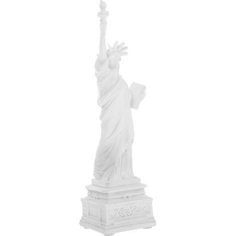 Statue Artisanale Liberté Blanche Petite Taille, Figurine Décorative de Table pour Maison et Bureau, Ornement Intérieur pour Décoration et Souvenir de Voyage, Objet Décoration (1/5)