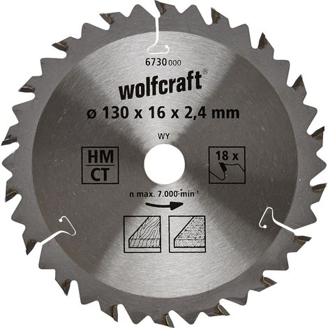 Wolfcraft 6731000 Hartmetall Kreissägeblatt 140 x 12.75 mm Zähneanzahl: 18 1 St. (1/5)