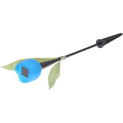 Lampe solaire LED tulipe pour jardin, terrasse, nuit, bleu-AquaForge (1/5)