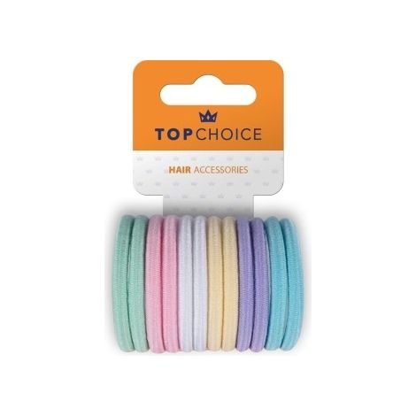 TOP CHOICE Haarbänder, 12 Stück – Mischung aus Pastellfarben