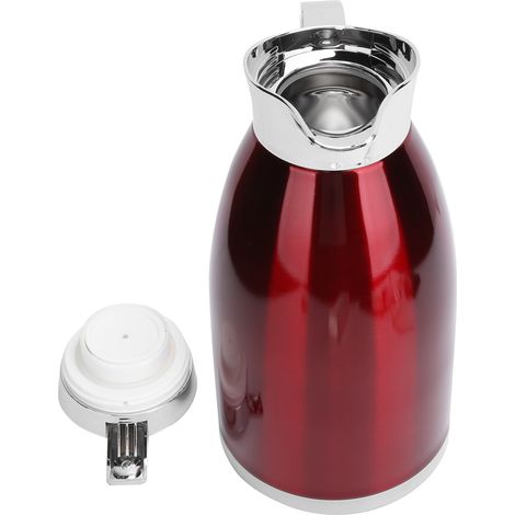 Bidon Isotherme 2L en Acier Inoxydable Double Paroi pour Café et Thé (Rouge) (1/5)