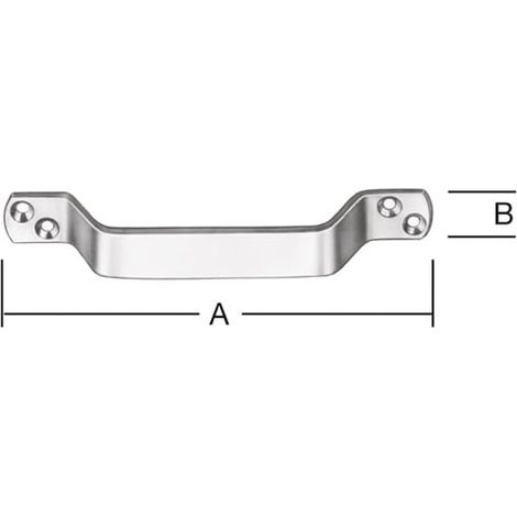 VORMANN Poignée L.160mm l.20mm V2A Trous 4 - 10193160 (1/3)