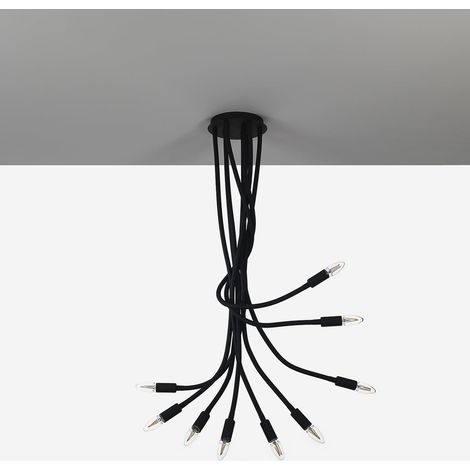 Moderner Deckenleuchter Design mit 9 Lichtern Orix - Schwarz