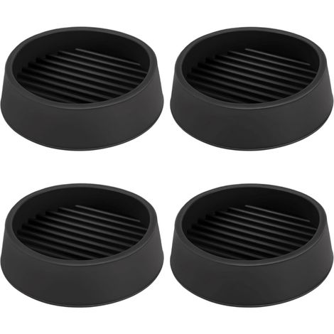 Lot de 4 Coupelles, caoutchouc, roulettes 5 cm, antidérapantes, meubles, protection sols (1/5)